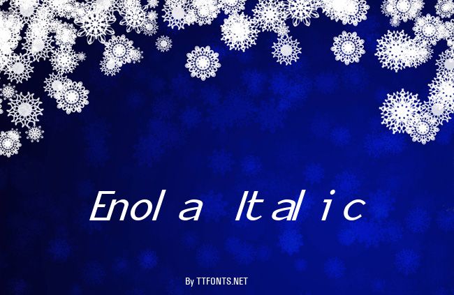 Enola Italic example